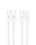 Belkin USB C to USB C 60W Braided Cable 2 Pack, 3.3ft iPhone Charger Cord | iPhone 15/16/17, Samsung Galaxy S26, Pixel 10, Airpods, iPad, Nintendo Switch 2, MacBook, Steam Deck, Travel, Chromebook by Unknown