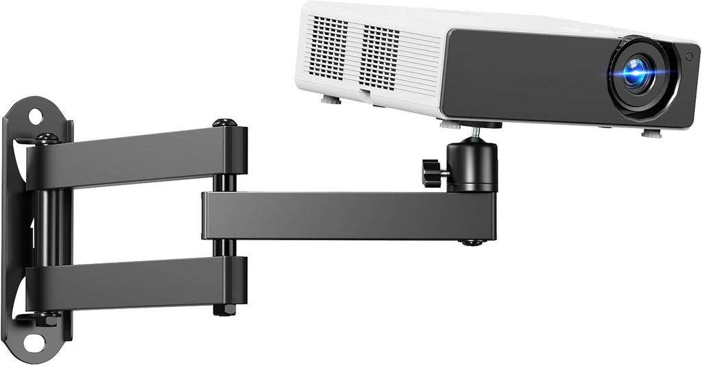 Foldable Projector Wall Mount, Fits 1/4", M4 & M6 Screws, 360° Rotation by PUTORSEN