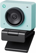 OBSBOT Meet 2-4K Webcam for PC with 1/2" Sensor, AI Framing & Autofocus | Beauty Mode, Lightweight, Gesture Control, HDR, Dual Microphone, 60 FPS, Web Cam for Streaming, Meeting,Gaming.(Aurora Green) by OBSBOT