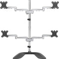 StarTech.com Desktop Quad Monitor Stand - Ergonomic VESA 4 Monitor Arm (2x2) up to 32" (17.6lb/8kg) - Free Standing Articulating Universal Pole Mount - Height Adjustable/Tilt/Swivel/Rotate (ARMQUADSS) | Ergonomic VESA 4 Monitor Arm (2x2) up to 32" (17.... by StarTech