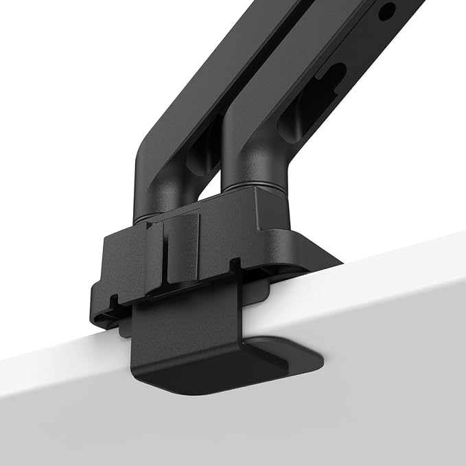 BenQ ErgoArm BDH01 Dual Monitor Arm for 2 Screens Up to 35'' & 44lbs. Black | VESA 75×75, 100×100. Fits desk 12–45mm thick. Heavy duty. Reinforcement plate desktop protect. Top mounting - clamp & grommet - Image 8