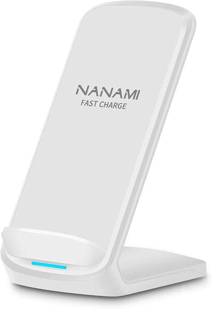 NANAMI Upgraded Fast Wireless Charger, Wireless Charging Stand for iPhone 17/17 Air/16/16 Plus/16 Pro/16 Pro Max/15/14/13/12 & Phone Charger Dock for Samsung Galaxy S26/S25/S24/S24 Ultra/S23/S22 by NANAMI