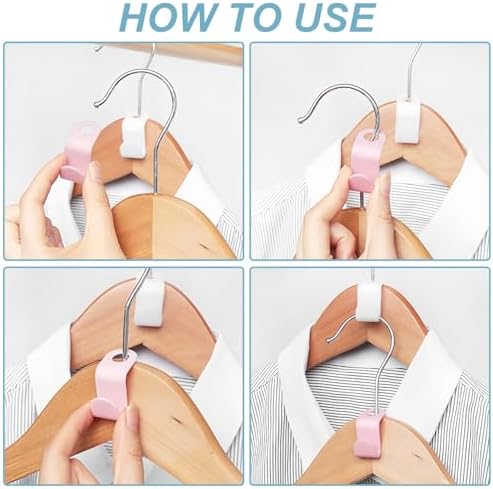 100 PCS Space Saving Hanger - Clothes Hanger Connector Hooks, Stacking Hanger Hooks Space Saver, Plastic Closet Organizers and Storage Hanger Extender for Heavy Duty Cascading Connection Hook (White) - Image 2