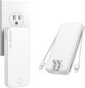 Nusyddy Portable Charger 10000mAh Fast Charging w/Built-in Wall Plug White | PD20W Fast Charging, LED Indicator, Pass Through Charging, TSA Approved, Compact/Slim, Power Bank for iPhone/iPad/Samsung by NUSYDDY