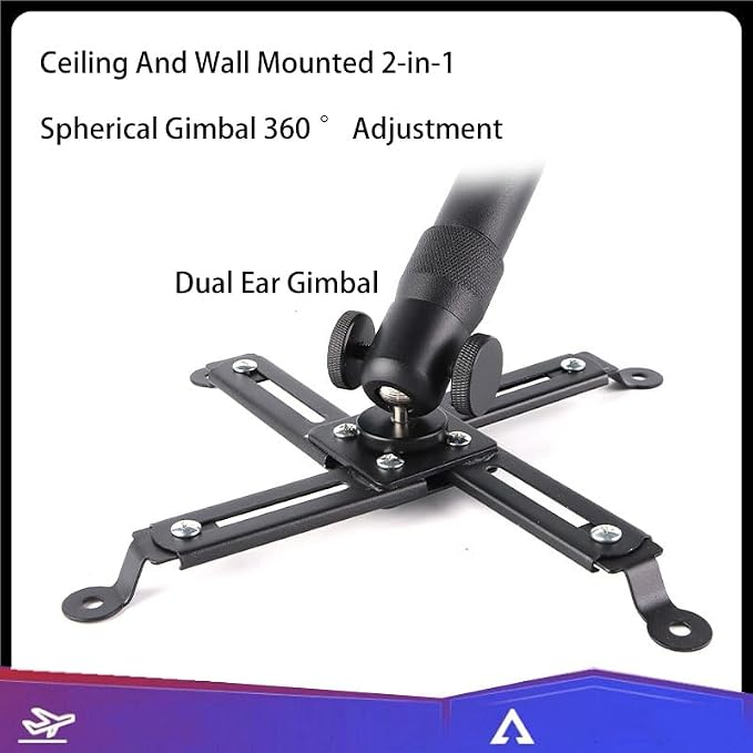 Universal Projector Ceiling or Wall Mount Black with Extendable Arms, for 12.5 in - 1.5 in Projector , Low Profile Quick Release Projector Holder Bracket Adjustable Height: 7.8in-15.7in / 20cm-40cm - Image 5