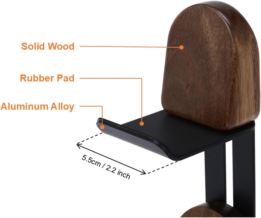 Wooden Game Controller Stand, 2-in-1 Black - Image 3