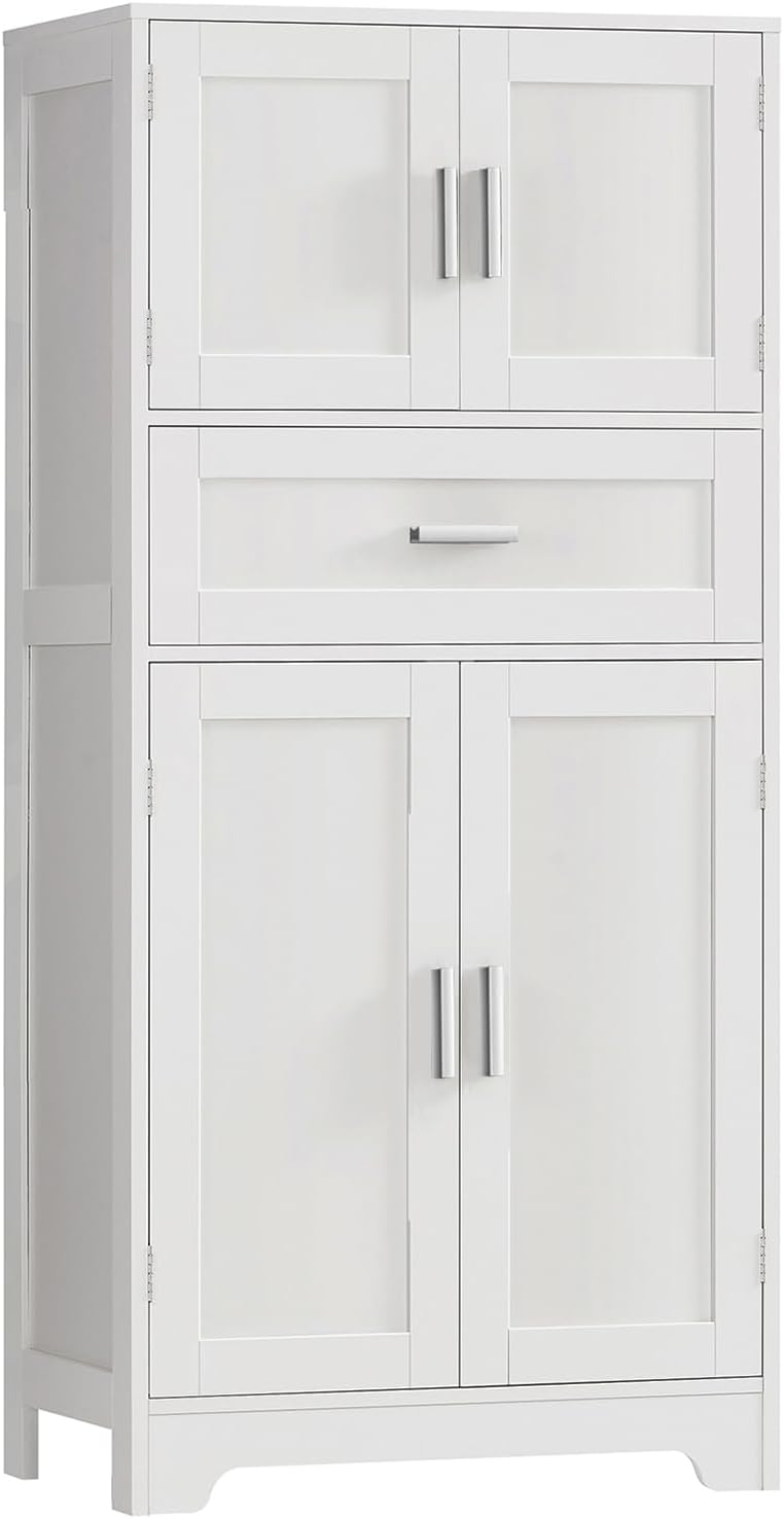 Bathroom Storage Cabinet with Adjustable Shelf & Large Drawer by TEENFON