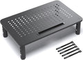 EVOOMI Monitor Stand Riser - Upgraded for Faster Productivity - Anti-Skid, HD Hexagonal Steel - Free Cable Ties - Computer Stand - Laptop, Desktop, Printer, iMac (Simple) by EVOOMI