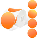 3 Inch Orange Round Thermal Stickers, Self-Adhesive Circle Direct Thermal Labels, Multi-Purpose Roll Stickers for DIY Logo Design, QR Code, Name Tag (410 Labels, 1 Roll) by Yeachlaing
