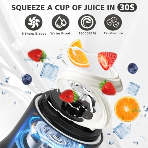 Portable Blender with Insulated Sleeve, Personal Juicer for Shake Smoothies - Image 3