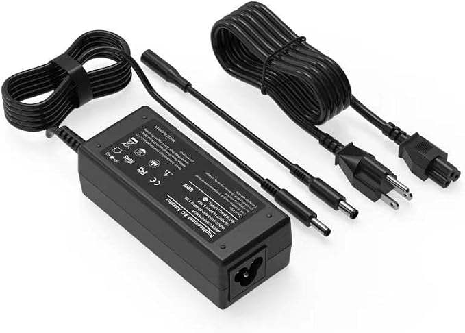 65W 45W Charger Compatible with Dell Inspiron Latitude Vostro XPS | Fits Inspiron 15 3000/5000/7000, Latitude 3410 3420 3510 3511, Vostro 3400 5418, XPS; 19.5V 3.34A, 7.4mm & 4.5mm tips cord by SLE-TECH