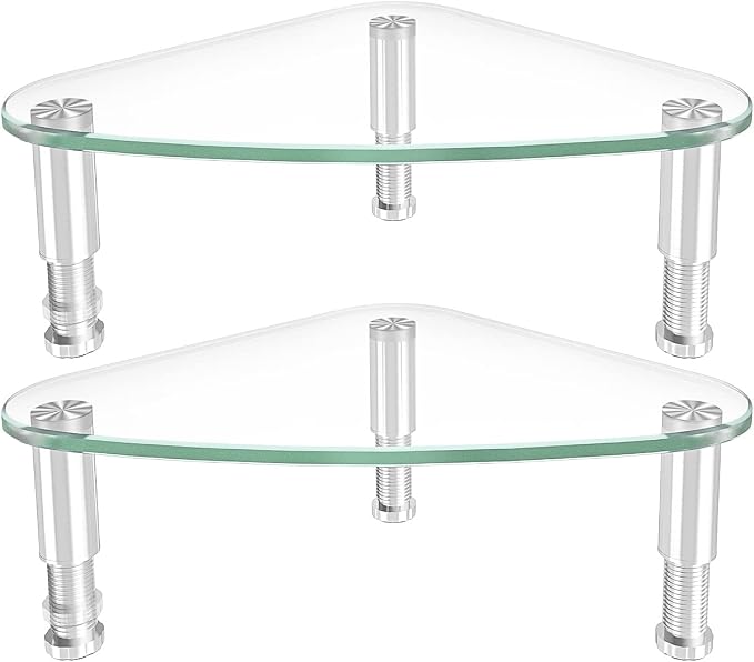 Hemudu 2 Pack Computer Monitor Riser | Triangle Desktop Universal Corner Stand for Computer Monitor & Laptop HD01T-203 by HEMUDU