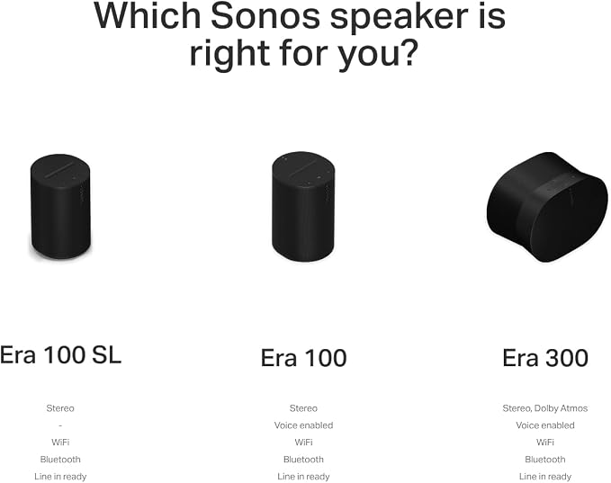 Sonos Era 100 SL Compact, Microphone-Free Speaker - White - Image 11