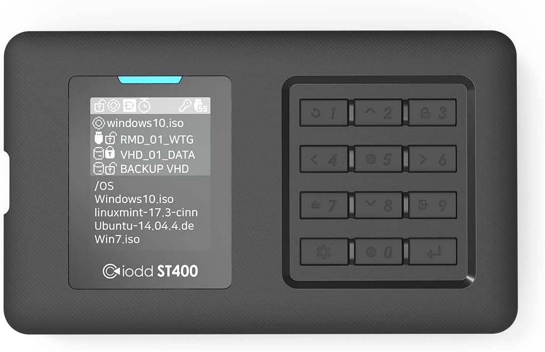 ST400(2TB SSD) iodd ST400 2.5 inch Enclosure/USB-C/Bootable Virtual ODD&HDD / AES256 Encryption Max up to 76 Digits/Write Protect / 2541 Made in Korea… by iodd