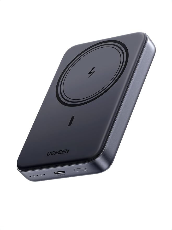 UGREEN 10000mAh Magnetic Power Bank PD 20W USB-C for iPhone 16 Pro Max | MagSafe-compatible, USB-C 20W PD fast charging. Slim magnetic attachment for iPhones by Unknown
