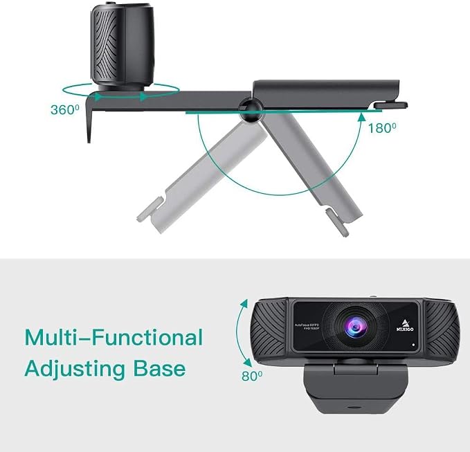 NexiGo N680 1080P Business Webcam with Microphone, Software and Privacy Cover, AutoFocus, Streaming USB Web Camera, for Online Class, Zoom Meeting Skype Facetime Teams, PC Mac Laptop Desktop - Image 6