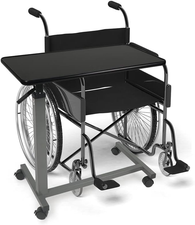 Vaunn Medical Cart Adjustable Overbed Table with Wheels – Rolling Bedside Table for Hospital, Portable Standing Cart & Laptop Desk for Bed, Couch, Wheelchair - Image 5