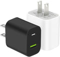 2 Pack USB C Charger Block, Dual Port Type C Wall Charger Fast Charging | 20W Power Adapter Cube for iPhone 14/14 Pro/14 Pro Max/14 Plus/13/12/11, XS/XR/X, iPad, Samsung, More by DENGWENQIANG