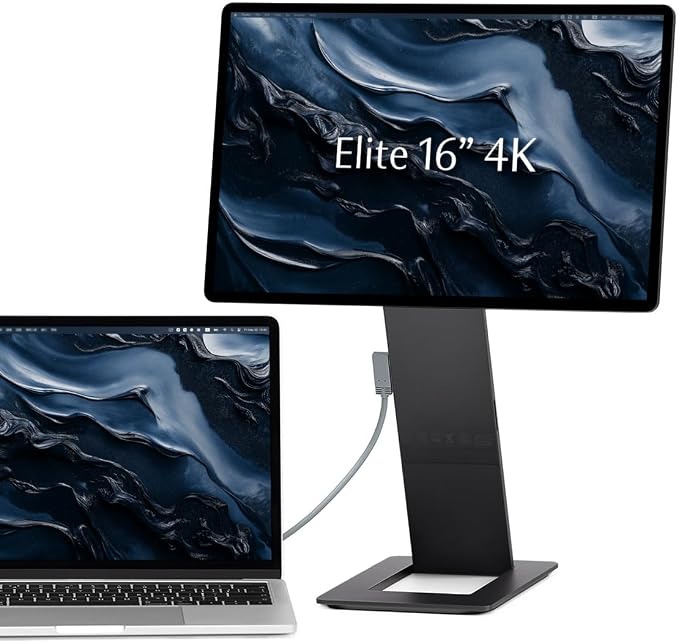SOTSU FlipAction Elite 16" | 4K Portable Monitor | 3840 x 2400 (UHD+) | 60 Hz | 100% DCI-P3 | 450 Nits | Pivot Rotate | Full Metal CNC | Perfect Match for Mac and Windows (Space Black) | 3840x2400 (UHD+) | 60Hz | 100% DCI-P3 | 450 Nits | Pivot Rotate |... by SOTSUPortableMonitor