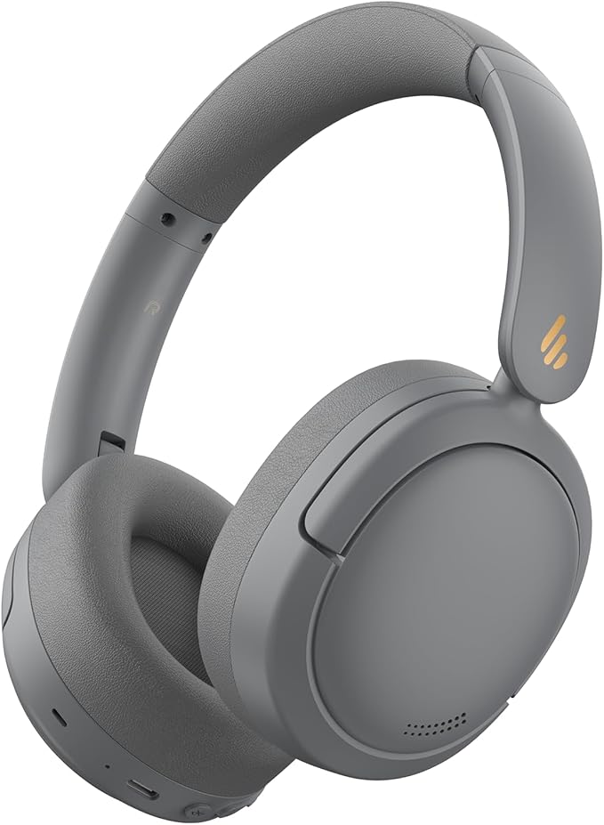 Edifier W800BT Pro Hybrid Active Noise Cancelling Over Ear Headphone, Gray | Bluetooth 5.4, Hi-Res Audio, AI Call Noise Cancellation, 45H Playtime, Fast Charging, Foldable, Wireless Over-Ear Headphones by Edifier