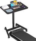 28-Inch Mobile Standing Desk, Adjustable Computer Desk, Portable Standing Desk with Lockable Wheels, Rolling Table for Home Office Classroom Hospital (Jet - Black) by MPETAPT