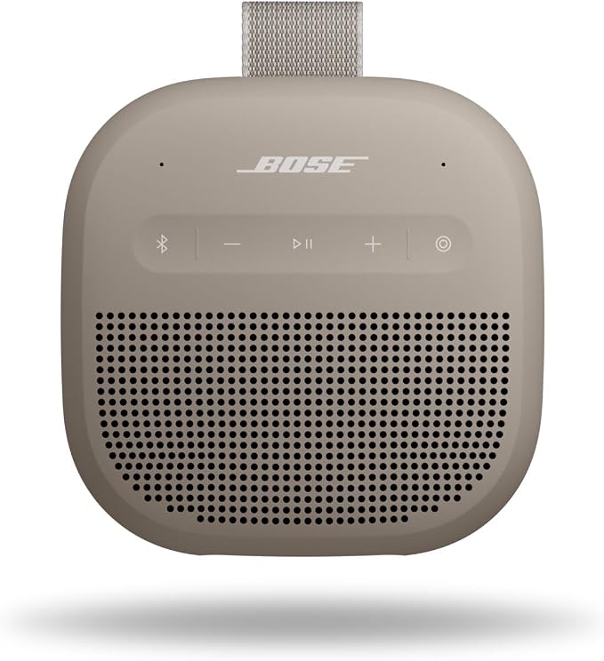 Bose SoundLink Micro Portable Bluetooth Speaker (2nd Gen), Wireless Outdoor Speaker, Up to 12 Hours Battery Life, Waterproof and Dustproof, Sandstone | Bluetooth 5.4 speaker with IP67 rating and 12-hour battery for travel, hiking and outdoor use by Unknown