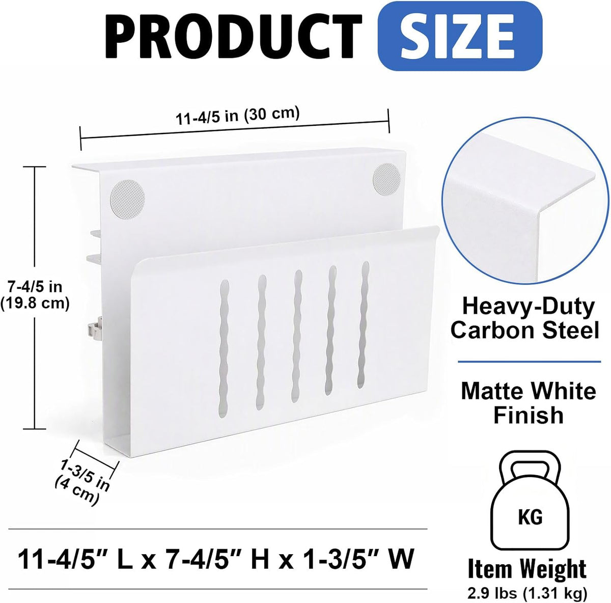 LUKETURE Desk Side Storage, Laptop Holder No Drill Clamp On Organizer - Image 4