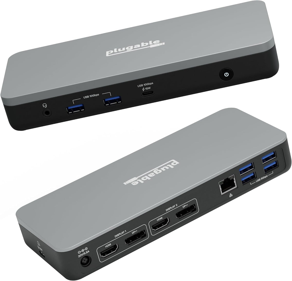Plugable 12-in-1 Dual 4K USB-C Docking Station for ChromeOS/Windows by Plugable