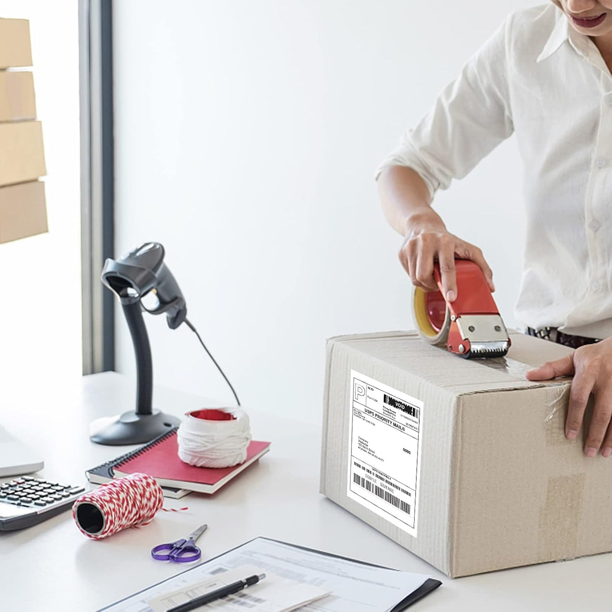 MFLABEL 4x6 Direct Thermal Shipping Labels - 24 Rolls, 220 Labels/Roll, Perforated Postage Paper with Alignment Hole, Compatible with 4XL LabelWriter 1744907 & 1755120, Rollo for USPS, UPS - Image 7