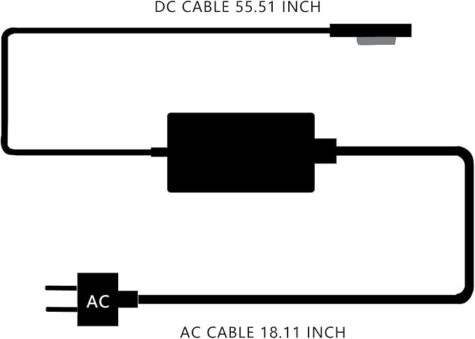 TREE.NB 48W 12V 3.6A Power Adapter Charger, Replacement for Microsoft Surface Pro 2 Surface Pro 1 & Surface RT Tablet, Windows 8 Tablet 1536 with 5V/1A USB Port - Image 8