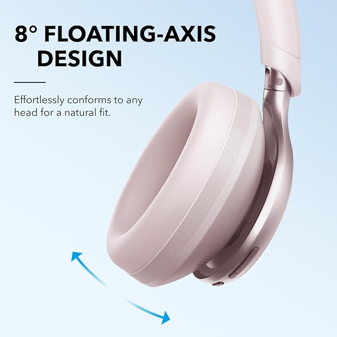 Soundcore Anker Space One ANC Over-Ear Headphones, Voice Reduction | Active Noise Cancelling, Comfortable Fit, Bluetooth, 40H ANC Playtime, App Control, LDAC Hi-Res, 3 Mics with AI, Travel-Ready - Image 6