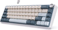 RK ROYAL KLUDGE R65 Wireless Mechanical Keyboard, 60% Keyboard with Knob | 60% RGB Gaming Keyboard with QMK/VIA, 3-Mode 2.4G/BT/Wired, Hot Swappable PCB, PBT Keycaps, 66 Keys, Cream Switch, Blue by RKROYALKLUDGE