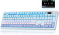 LINGBAO K108 Pro Wireless Mechanical Creamy Keyboard with Number Pad & Knob | Full Size Mechanical Keyboard with 10000mAh Battery, PBT Keycaps, Gasket Mount, RGB Backlit Hot-swap Custom Keyboard for PC by CORBOBO