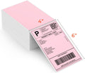 MUNBYN 4x6 Inch Pink Thermal Printer Labels for Packages, 500 Sheets/Stack by MUNBYN