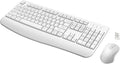 Wireless Keyboard and Mouse Combo, Full-Sized 2.4GHz Wireless Keyboard with Comfortable Palm Rest and Optical Mouse for Windows, Mac OS PC/Desktops/Computer/Laptops (White) by QUASIO