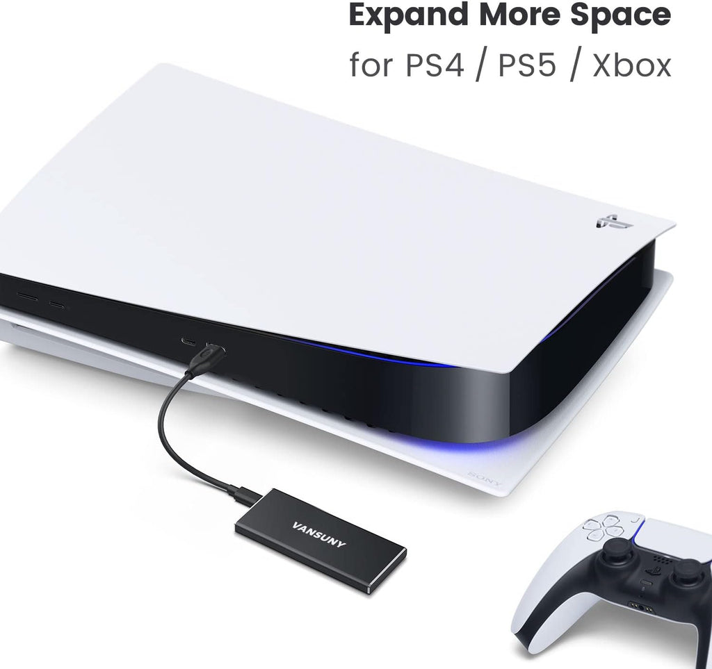 Vansuny 1TB Portable External SSD, USB 3.1 Gen2 500MB/s High-Speed Data Transfer, Metal USB C Mini Portable External Solid State Drive for PC, Laptop, Phones and More - Image 7