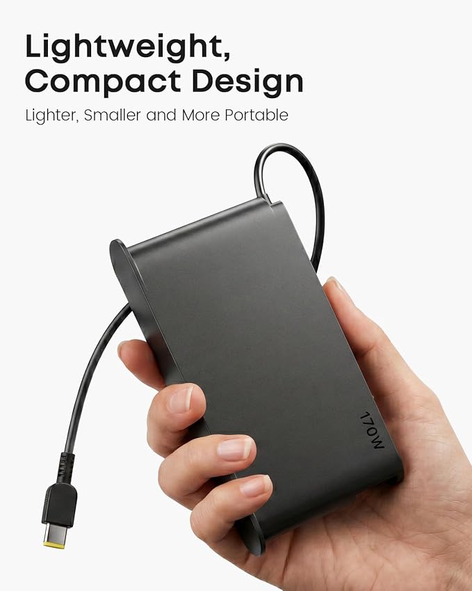 170W Laptop Charger Fit for Lenovo ThinkPad LOQ ideapad Gaming 3 | Compatible ThinkPad P1 P15 P16 P71, Legion Slim 5, AC Adapter ADL170SDC3A, ADL170SLC3A, ADL170SCC3A, SA10R16886, SA10R16887 - Image 4