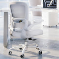 TRALT Office Chair - Ergonomic Desk Chair with Adjustable Lumbar Support, Mesh Computer Chair, Executive Chair for Home Office Comfortable Lumbar Support (1, White White) by TRALT