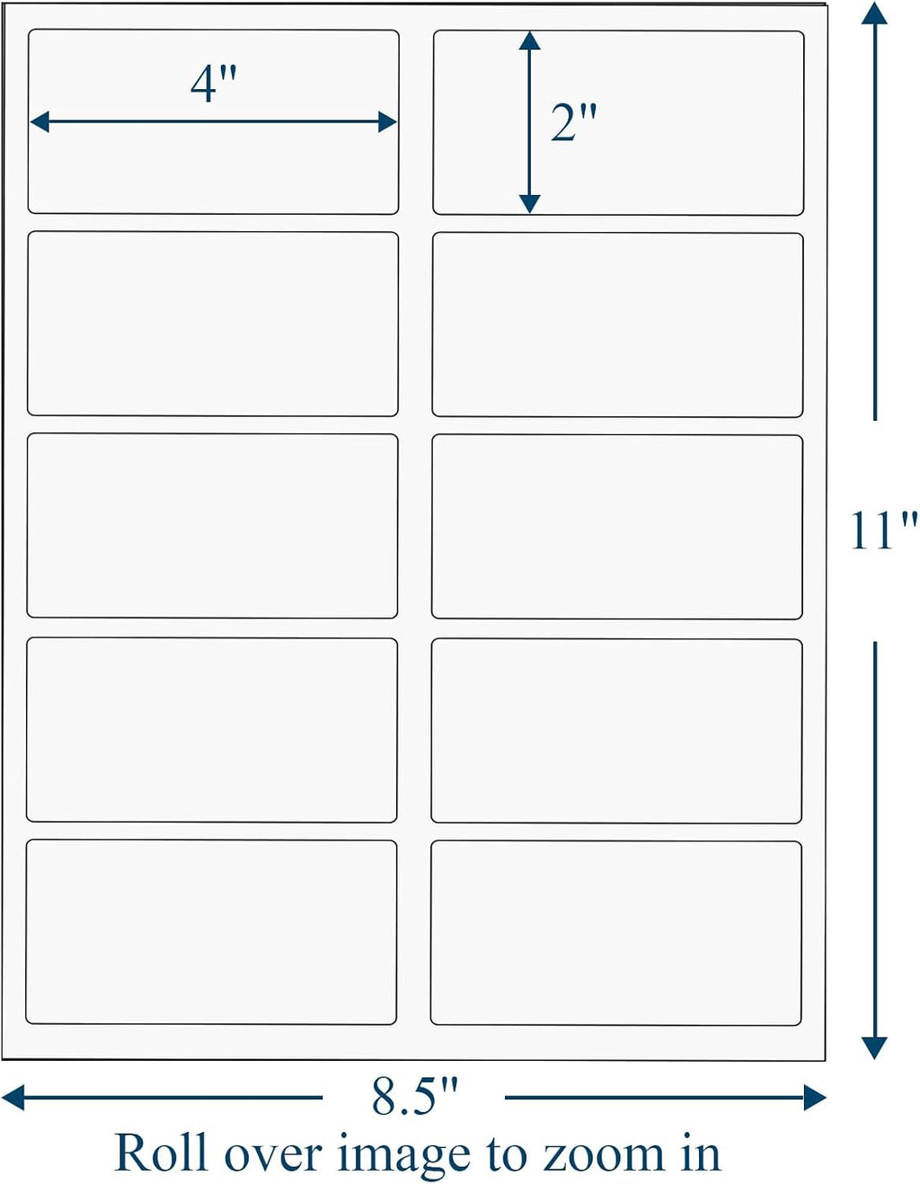 10UP - Sticker Paper, 2" x 4" Shipping Address Labels - Image 2