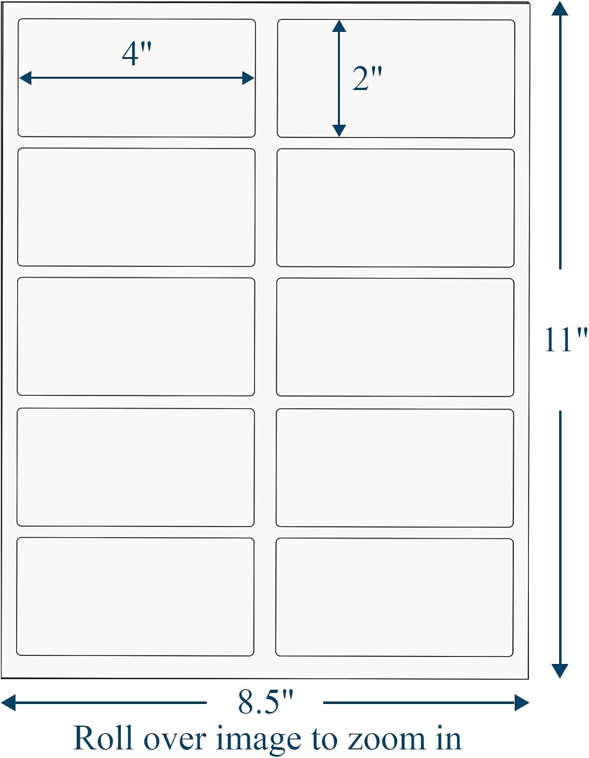10UP - Sticker Paper, 2" x 4" Shipping Address Labels - Image 2