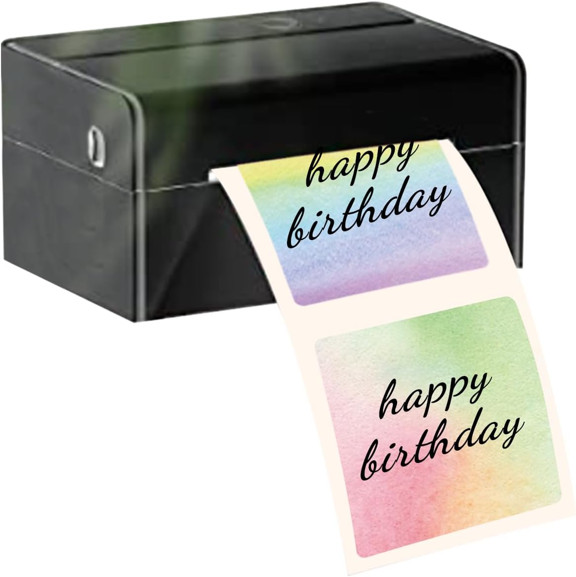 2"x2" Rainbow Square Thermal Label Stickers,Self-Adhesive Square Direct Thermal Labels,500 Sheets with Perforation Line in ROLL - Image 7
