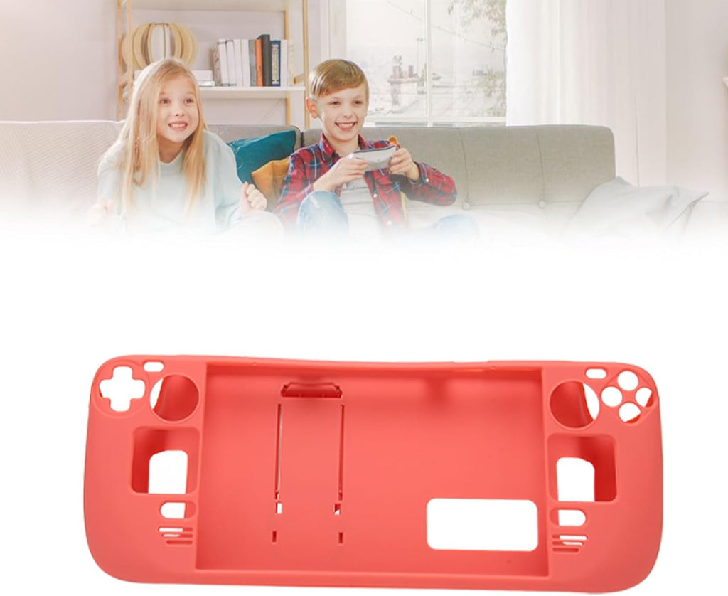 Kickstand Case for Steam Full, Fit, Comfortable Grip with Fingerprint Proof, Compatible with Game Handhelds (Watermelon Red) - Image 7