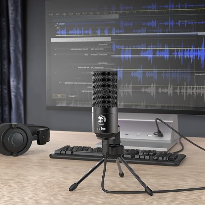 FIFINE K669B USB Microphone, Condenser Recording Mic for Vocals, Meeting | Metal Cardioid Laptop Mic for MAC OS, Windows, Voice Overs, Streaming, Online Meeting and YouTube Videos - Image 11