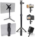Kado Metal Portable Monitor Tablet Stand Tripod, Adjustable Height & Angle | 100x100mm 75x75mm Wall/Arm Mount Clamping, 360° Ball Head and 1/4" Screw Compact for Phone, Tablet, Projector, Camera, Webcam by Kado