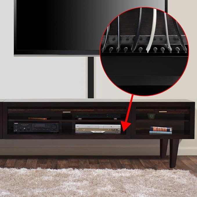 Cable Raceway Kit, Stageek Cable Management System Open Slot Wiring Raceway Duct with Cover, On-Wall Concealer Organizer for Cable Pass to Hide Wires Cords for TVs, Computers - 9x15.4inch, Black - Image 6