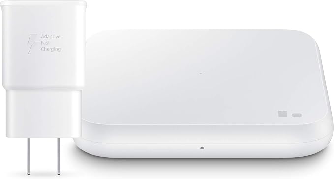 Samsung Wireless Charger Fast Charge Pad (2021), Universally Compatible with Qi Enabled Phones (US Version), White by Unknown