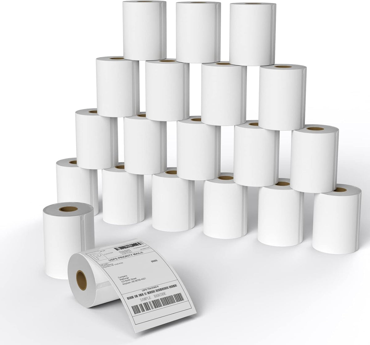 MFLABEL 4x6 Direct Thermal Shipping Labels - 24 Rolls, 220 Labels/Roll, Perforated Postage Paper with Alignment Hole, Compatible with 4XL LabelWriter 1744907 & 1755120, Rollo for USPS, UPS by MFLABEL