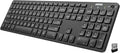 Arteck 2.4G Wireless Keyboard Ultra Slim Full Size Keyboard with Numeric Keypad and Media Hotkey for Computer/Desktop/PC/Laptop/Surface/Smart TV and Windows 10/8/ 7 Built-in Rechargeable Battery by ARTECK