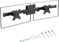 Dual Monitor Wall Mount, Horizontal Assembly Mount for 2 Monitor Screens up to 35 inches, Max. 10kg per Arm, VESA 75x75/100x100mm,Black by PUTORSEN