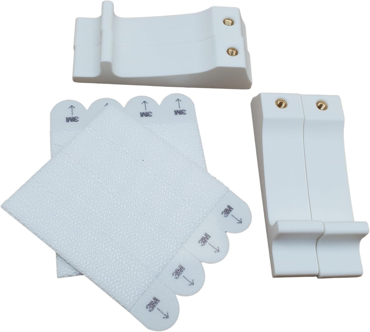 'Just Hanging Pegboards' Pegboard Wall Mounting Hardware, Compatible with IKEA SKADIS, Compatible with Command Strips. No Wall Holes Required. Pegboard Screws not Included. (Matte White) - Image 3